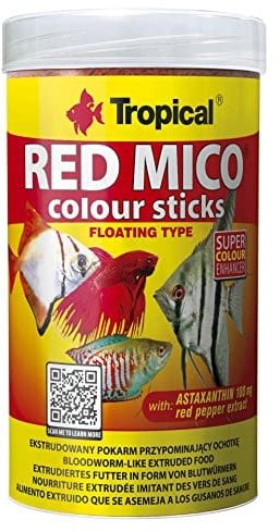 Tropical Red Mico Colour Sticks gefriergetrocknete Blutwürmer, 1er Pack (1 x 250 ml)