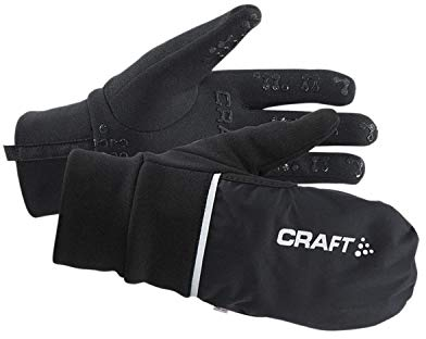Craft Radhandschuh Lang 2 In 1 Hybrid Weather Gloves, Black, M