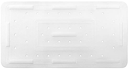 White Cushioned Rubber Comfy Anti-Slip Bath Mat