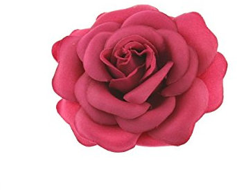 Zac's Alter Ego Fuchsia Rose Flower on Concord Clip & Elastic