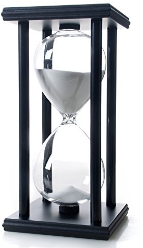 Bellaware 60 Minutes Hourglass, Wood Sand Timer