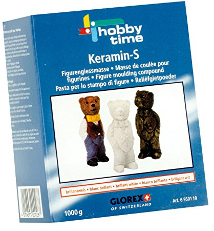 Glorex 6 9501 10 - Keramin-S, 1000 g, schneeweiß