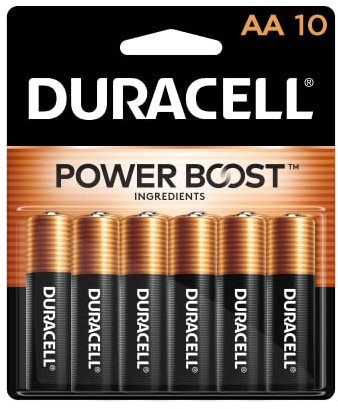 Coppertop Alkaline Batteries, AA, 10/Pack