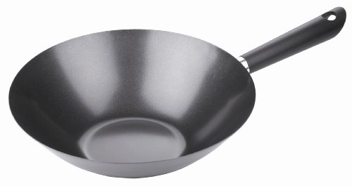 Tescoma 607030 Presto Wok, Acciaio Inossidabile, Nero, 30 cm, 1 Pezzo
