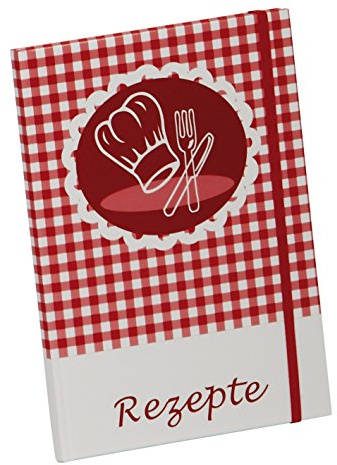 Pagna 31345-15 Rezeptnotizbuch A5 Kockmütze, laminiert, blanko, 192 Seiten zusätzlicher Verschluss mit Gummizug