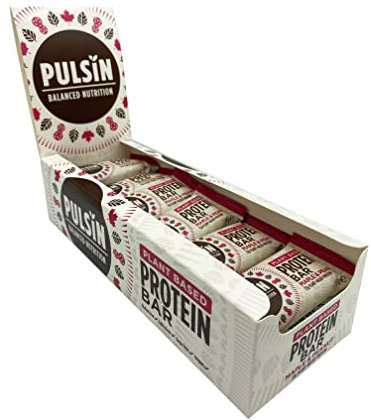 Pulsin - Maple and Peanut Vegan Protein Bars - 18 x 50g - 14.1g Protein, 4.7g Fibre, 240 Kcal Per Serving - Gluten Free, Plant Based, Palm Oil Free and Dairy Free Snack Bar