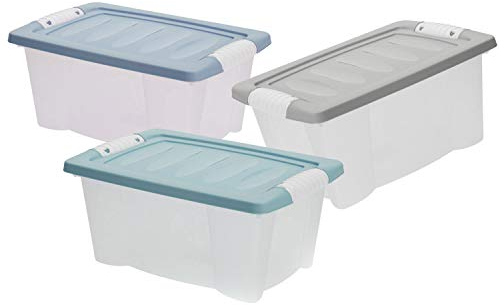 LS-LebenStil 3X Stapelboxen 30x20x15cm Set Stapelbar Allzweckkiste Deckel