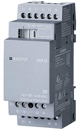 SIEMENS Logo! E/A-Modul, 4 Eing. / 4 Digitaleing. Digital Ausg.Typ Digital Eing.Typ für Logo! 8, Logo! 8,2 24 V dc