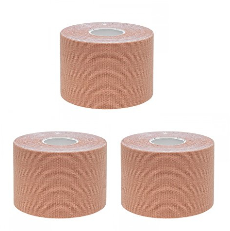 ZiATEC Pro Kinesiologie Tape - Physio-Tape, Farbe:3 x beige