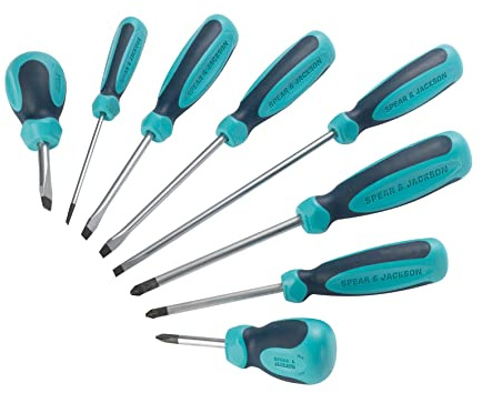 Spear & Jackson SD8SET Schraubenzieher-Set, weiche Haptik, 8-teilig