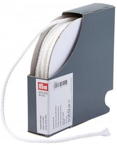 Prym Anorak and Parka Cord White, 100% PAN, Ø 4 mm