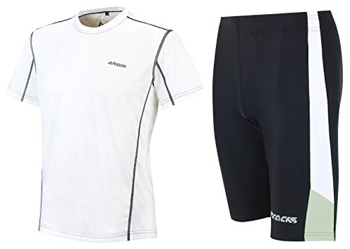 Airtracks Ensemble de course à pied avec short et t-shirt de course à manches courtes Pro Air – Noir/blanc – S