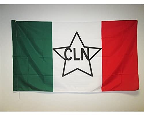 AZ FLAG Bandiera Italia COMITATO di LIBERAZIONE Nazionale 150x90cm - Bandiera CLN Italiano 90 x 150 cm Foro per Asta