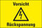 LEMAX® Warn-Kombischild Vorsicht! Rückspannung, Resopal, 200x120mm