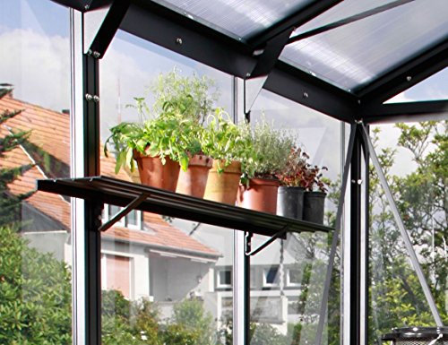 Vitavia Gewächshaus-Wandregal aus Aluminium versch. Farben schwarz