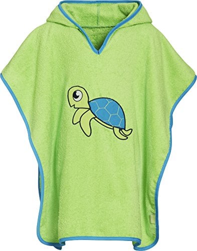 Playshoes Unisex Kinder Frottee-poncho Bademantel Handtuch, Schildkröte, S Bis Ca. 4 Jahre EU