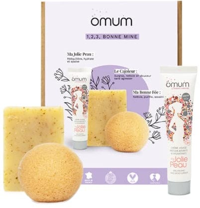 Omum - 1,2,3. Bonne Mine - Coffret de soins visage 100% naturels grossesse & post-grossesse - Bio