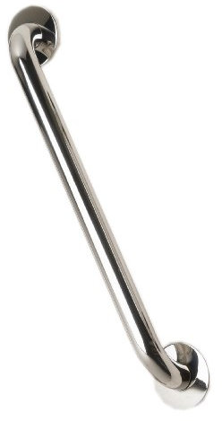 NRS Healthcare Polished Stainless Steel Grab Rail - 45 cm (18 inch) Length