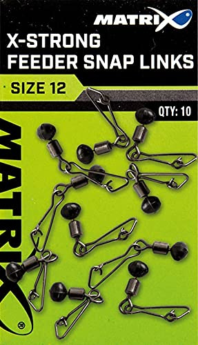 Matrix Angeln Karabiner - X-Strong Feeder Snap Links Size 12 10 Stück