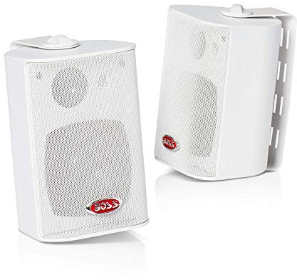 BOSS Audio Systems MR4.3W Speakers 200 Watts, 4, 3-Way, In Door/Out Door, White