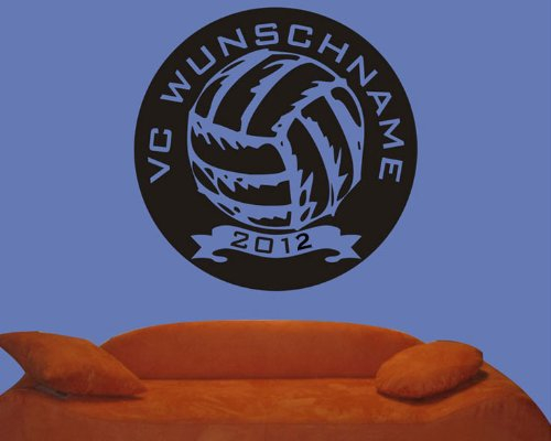 blattwerk-design Volleyball mit frei wählbaren Vereinsnamen M010 Weiß