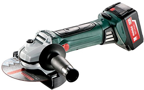 Metabo Akku-Winkelschleifer W 18 LTX 150 Quick (600404650) 18V, mit 2 Li-Power Akkupacks (18 V/5,2 Ah), Ladegerät ASC 55, Kunststoffkoffer, Scheiben-Ø: 150 mm, Leerlaufdrehzahl: 8000 /min