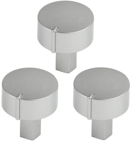 Diplomat ADP Series Oven Cooker Hob Control Switch Knobs (Silver, Pack of 3)
