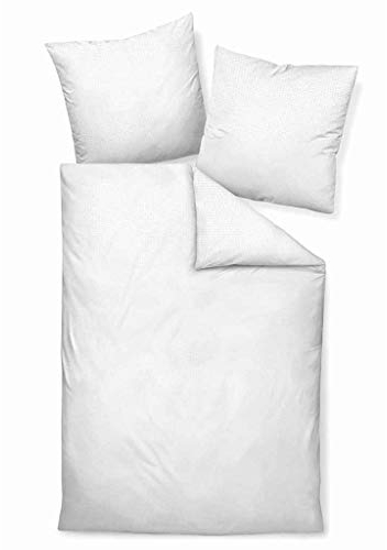 Janine Bettwäsche Piano 0125, Gr. 135x200 cm, Fb. 10 weiß, Mako-Soft-Seersucker