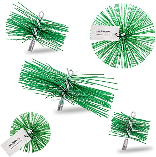 HOLZBRINK Hérisson de ramonage pour cheminée et poêle 300 mm brosse de nettoyage synthétique M12, 1 pc