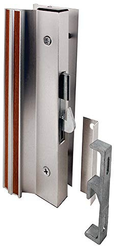 Slide-Co 14206 Sliding Glass Door Handle Lock, Hook Style, Surface Mount, Aluminum