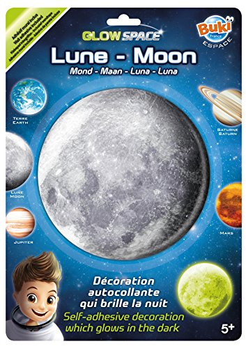 BUKI 3DF3 - Leuchtaufkleber Mond, Grau