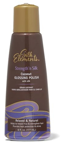 Silk Elements Strength 'n Silk Coconut Glossing Polish, 6 OZ, All Hair Types