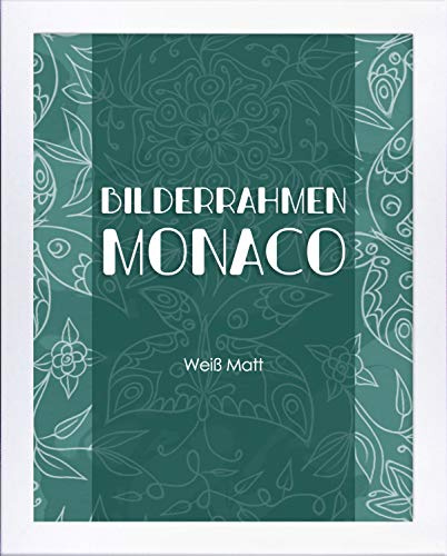 Homedeco-24 Fotorahmen Monaco 50x53 cm Bilderrahmen Weiß Matt Posterrahmen