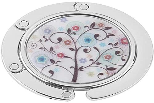 KONAMO Folding Bag Handbag Table Hook Hanger Holder Colorful Flower