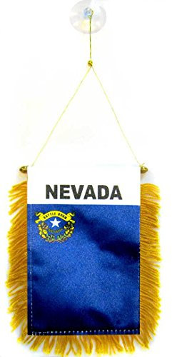 AZ FLAG - Wimpel Nevada - 15x10 cm - Bundesstaat Nevada Mini Flagge 10 x 15 Cm - Auto Pennant Spezielle Auto