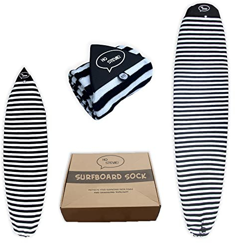 Ho Stevie! Surfbrettsockenabdeckung – leichte Schutztasche für Ihr Surfbrett (Schwarz/Weiß, 1,8 m)