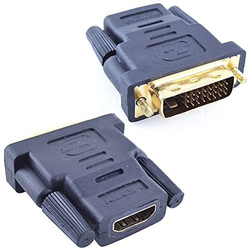 REY Adaptador HDMI Hembra DVI Macho 24 + 1 Conector Conversor Xbox Playstation