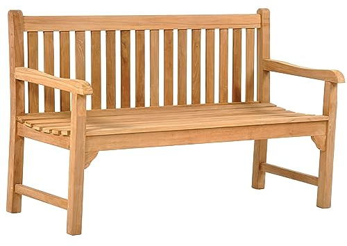 BrackenStyle Warwick 3 Seater Teak Garden Bench, 5ft 150cm 1.5 Meters | Grade A, Wooden