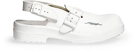 Abeba 1001-40 Sicherheitsschuh - Arbeitsclog - Classic - Mikrofaser - Antistatisch - rutschfeste Laufsohle - Größe: 40 - Farbe: Weiß