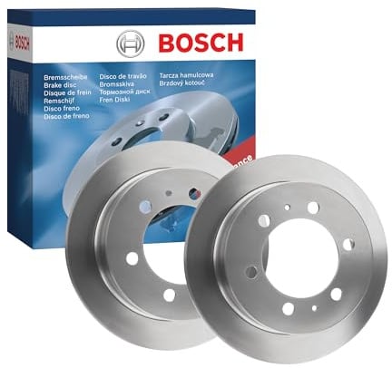 Bosch BD894 Brake Disc Set - 299 mm Solid High-Carbon Discs - Rear Axle - ECE-R90 Certified - Stable Braking, Low Vibration and Long Service Life - 1 Set of 2 Discs