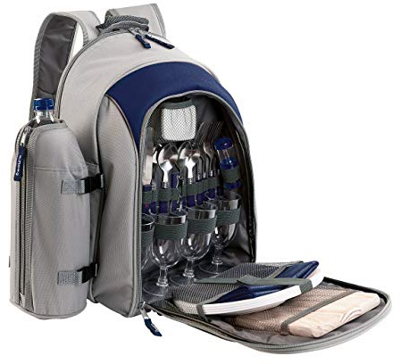 Be Nomad Picknick-Rucksack, Kühltasche, Isotherm - blau/grau