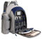 LIVOO SE970B Sac à Dos Pique-Nique Isotherme, 4 personnes | 29 Accesoires Inclus, Couverts, Assiettes, Verres, Serviettes pour Repas extérieur | Bleu/Gris