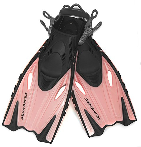 Aqua Speed Flossen Kinder I Schnorchelflossen kurz I größenverstellbare Tauchflossen für Kind Mädchen I Badeflossen I Swimming Flippers Kids I Pink, Gr.32/37 I Bounty