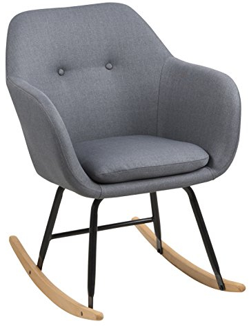 AC Design Furniture Schaukelstuhl Wendy, B: 57 x T:71 x H: 81 cm, Metall, Grau