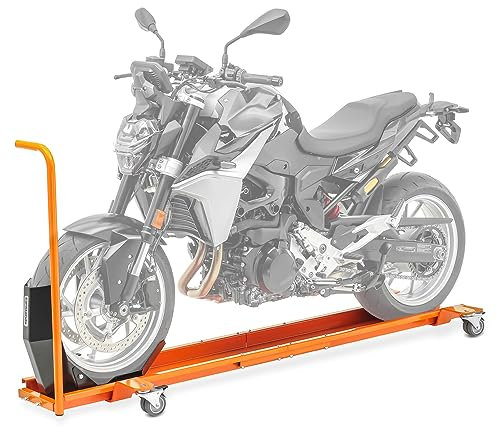 Peana Aparcamiento Moto con calzo de Rueda Compatible para Moto Custom Special ConStands Smart Mover MAX. 450 kg naranjna CB74148