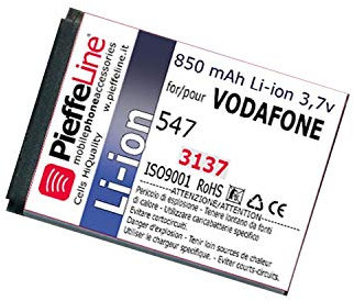 PIEFFELINE Batteria per VODAFONE 547 ZTE da 850 mAh A Litio
