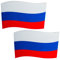 BRUBAKER Doppelpack Auto Magnetflagge Russland mit 3D-Effekt!