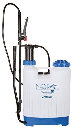 Ribimex Nebulizzatore a Zaino Pulpro 12 con Lancia in Fibra di Vetro, Ugello Regolabile e Pompa a Pistone, Spruzzatore da 13,5 L per Diserbo, Trattamenti Fitosanitari e Giardinaggio - PRP119D2