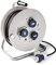 FAMATEL – Industrielle Kabeltrommel 3 Steckdosen IP67 | 25 Meter | TT | 16A | 250V | Stecker TT-16A-250V | Kabel Neopren | 3 x 1,5 | Ladeschalter