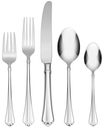 Oneida Julliard 20-Piece Flatware Set, Service for 4 | silver, dishwasher safe | includes knives, forks, and spoons | heavy duty, cutlery set, utensil set, wedding silverware